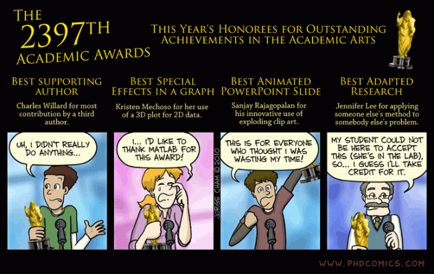 PHD Comics: The 2397th Annual Academic Awards